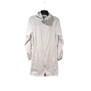 Nepallo Women's White Hooded Full Zip Long Sleeve Pocketed Jacket Sz XS
